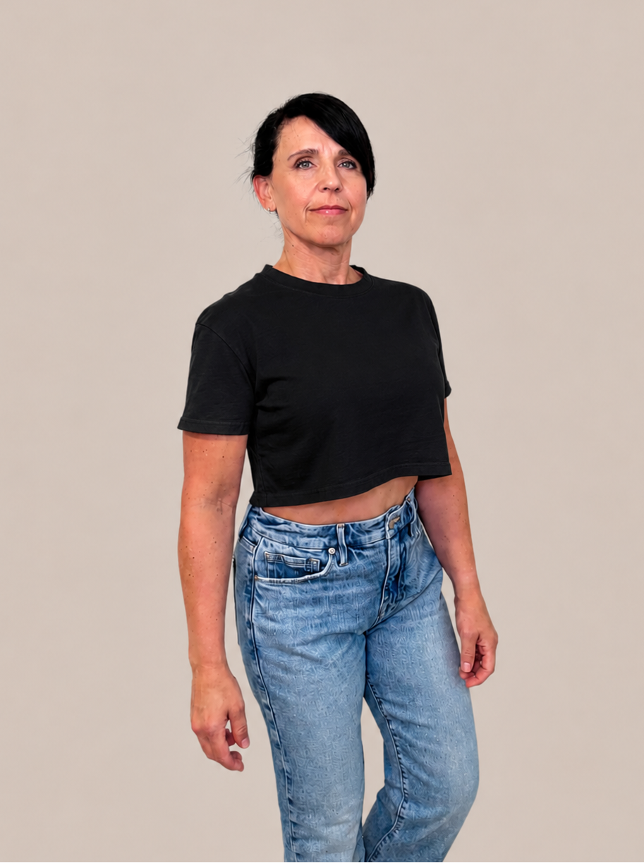 Spooky, But Make It Elegant Cropped Boxy Tee