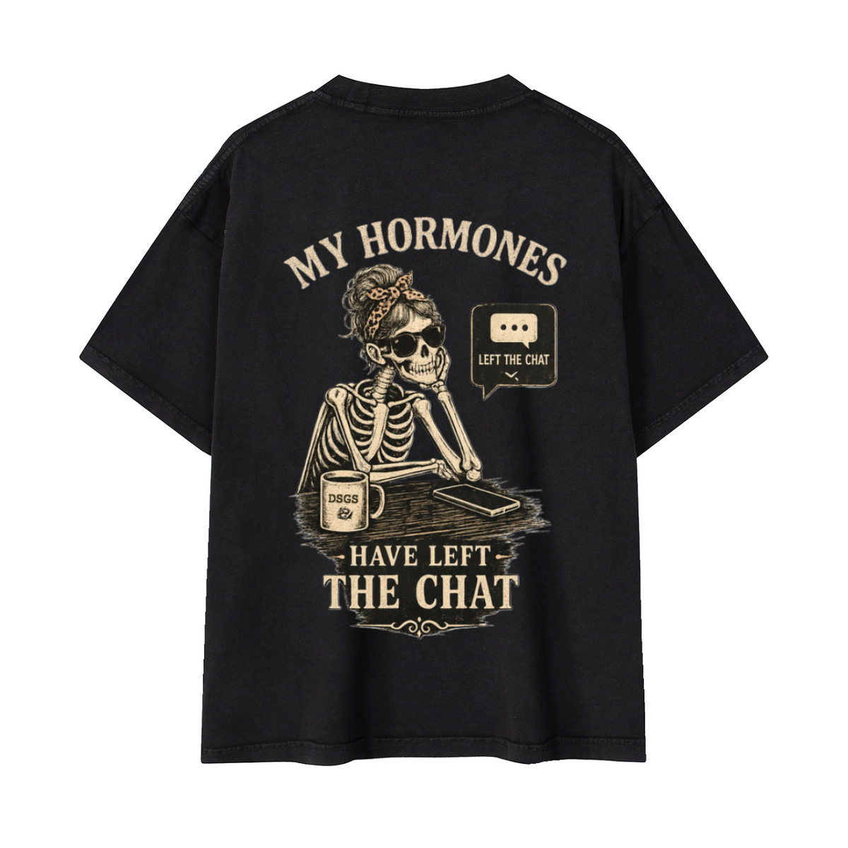 Hormones Have Left the Chat Vintage Cotton Tee