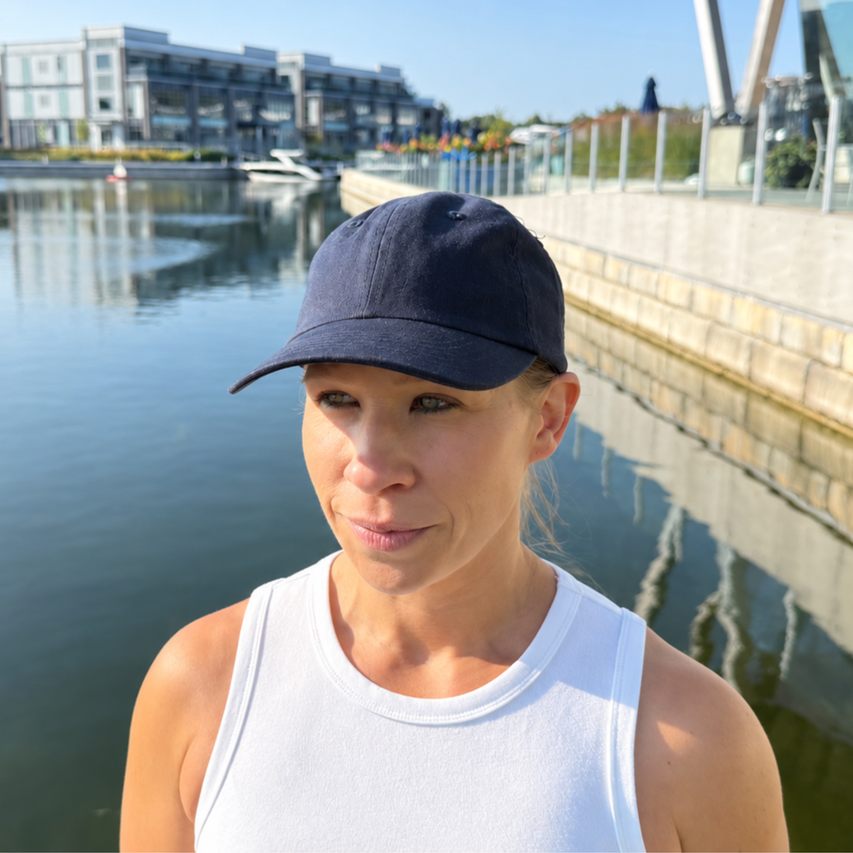 The Horizon Embroidered Cotton Cap | Petite