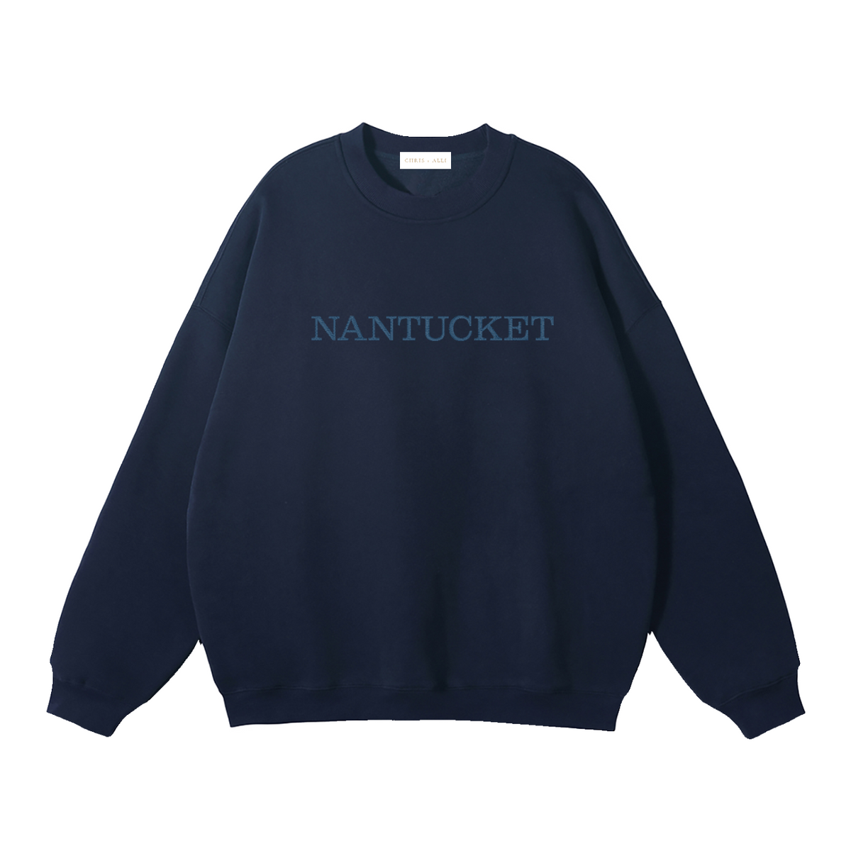 Nantucket Embroidered Fleeced Crewneck