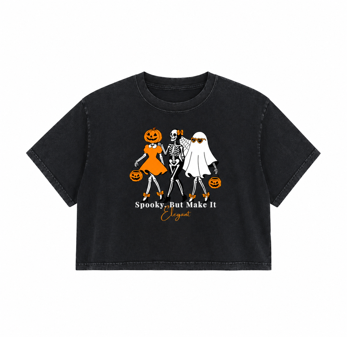 Spooky, But Make It Elegant Cropped Boxy Tee